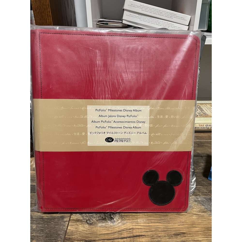 Disney Creative Memories 11x14 Picfolio Milestones Red Album New Mickey Logo